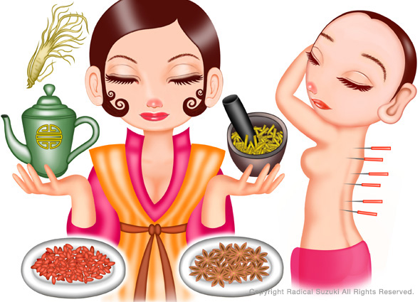 Oriental medicine, acupuncture treatment A-ko for Magazine 