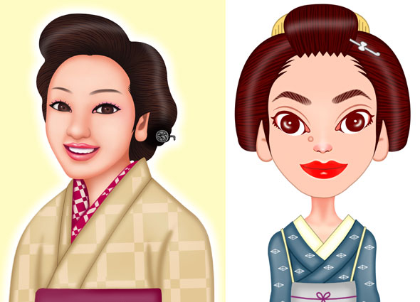 Left : Yoko(Novelist)  /Right : Rie(Actress)