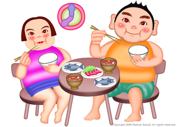 Healthy Meal of a married couple with Metabolic syndrome (from Orange Page, Mook) 